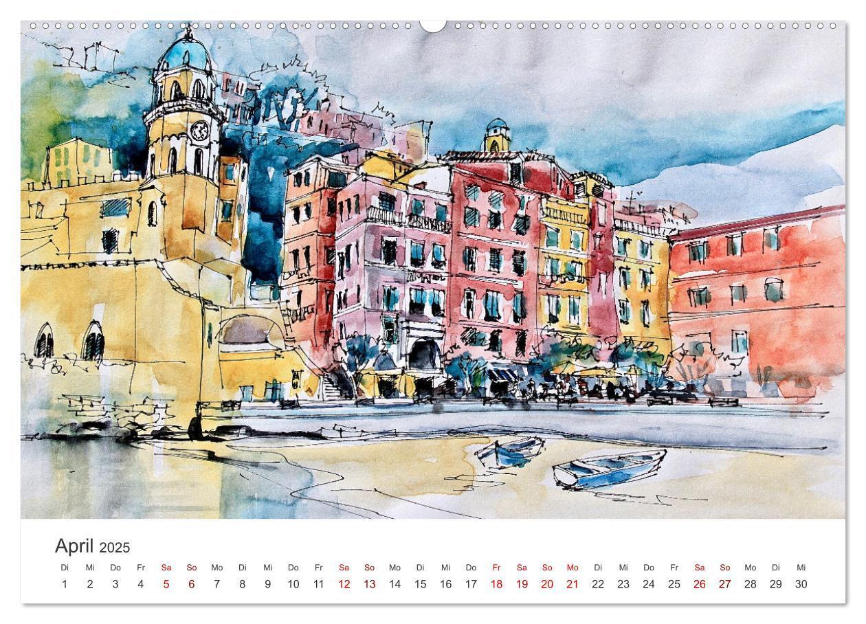 Bild: 9783435101290 | Italienische Reiseskizzen (Wandkalender 2025 DIN A2 quer), CALVENDO...