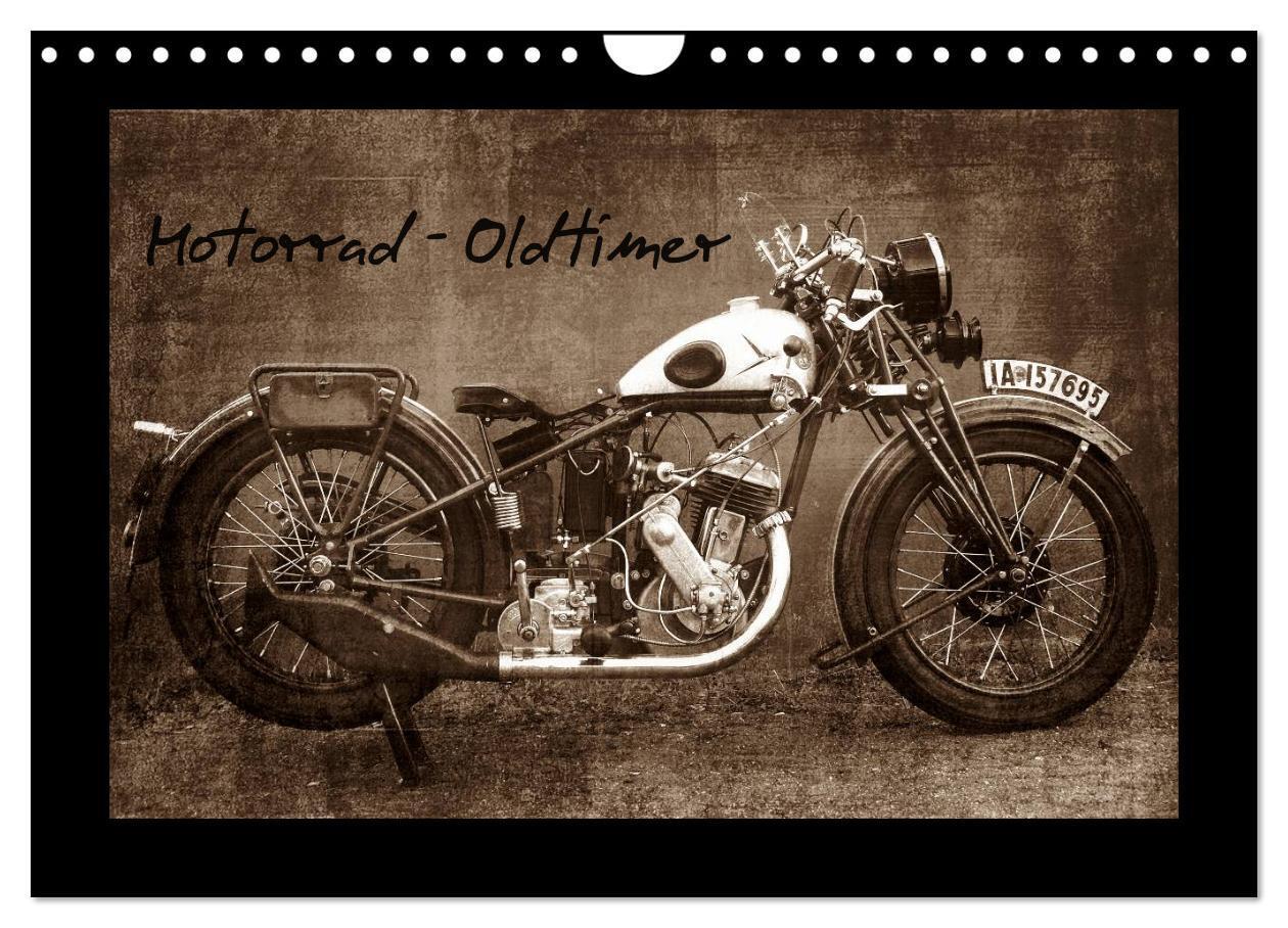 Cover: 9783435839438 | Motorrad Oldtimer (Wandkalender 2025 DIN A4 quer), CALVENDO...