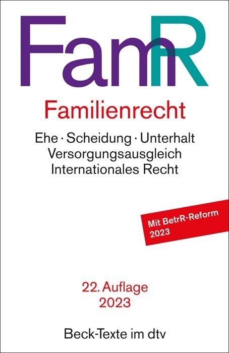 Cover: 9783423531818 | Familienrecht FamR | Taschenbuch | Deutsch | 2023 | DTV