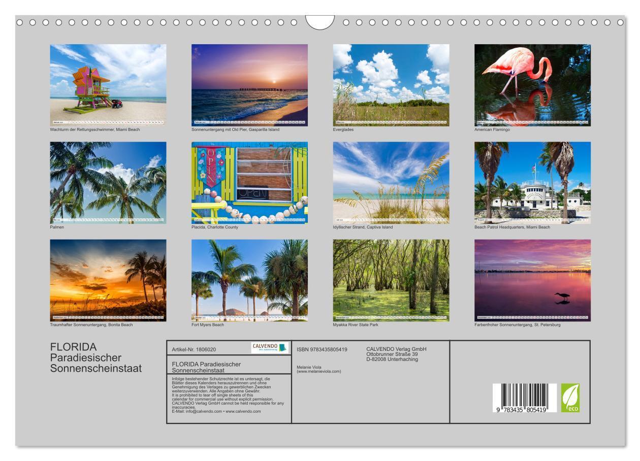 Bild: 9783435805419 | FLORIDA Paradiesischer Sonnenscheinstaat (Wandkalender 2025 DIN A3...