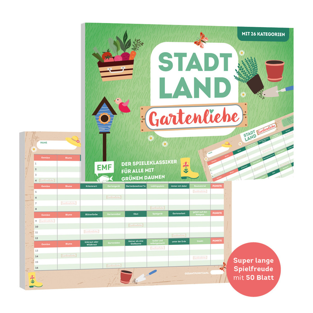 Bild: 4260478341869 | Stadt, Land, Gartenliebe - Der Spieleklassiker für alle mit grünem...