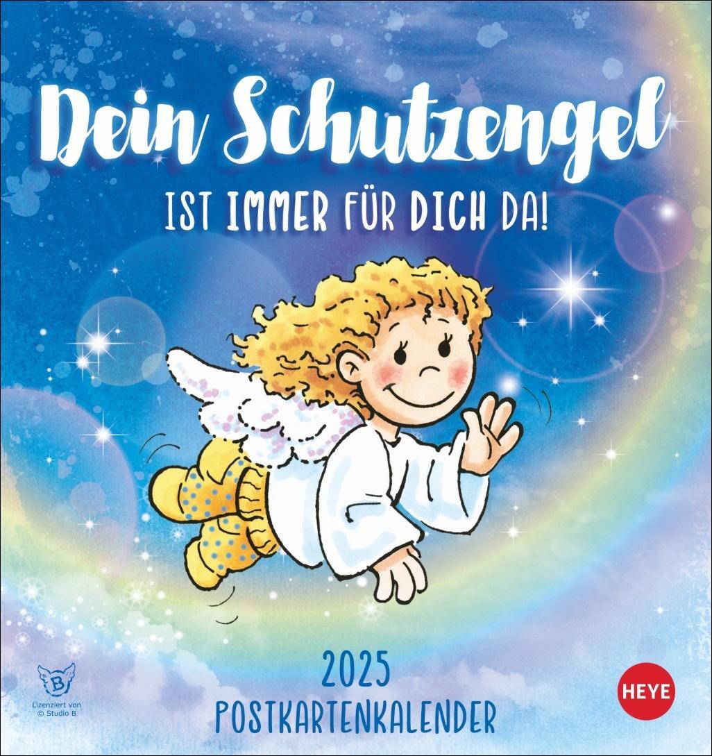 Cover: 9783756408009 | Schutzengel Postkartenkalender 2025 | Heye | Kalender | Spiralbindung