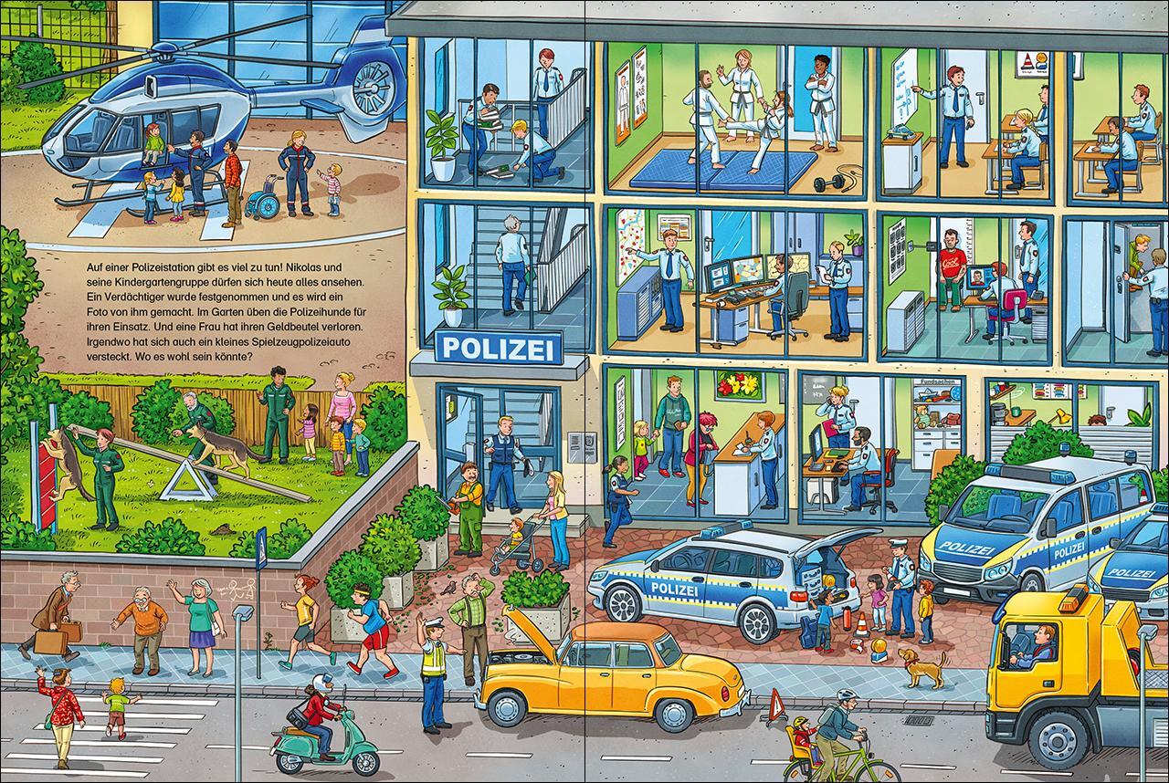 Bild: 9783743200333 | Wo ist das kleine Polizeiauto? | Loewe Wimmelbücher | Buch | 16 S.