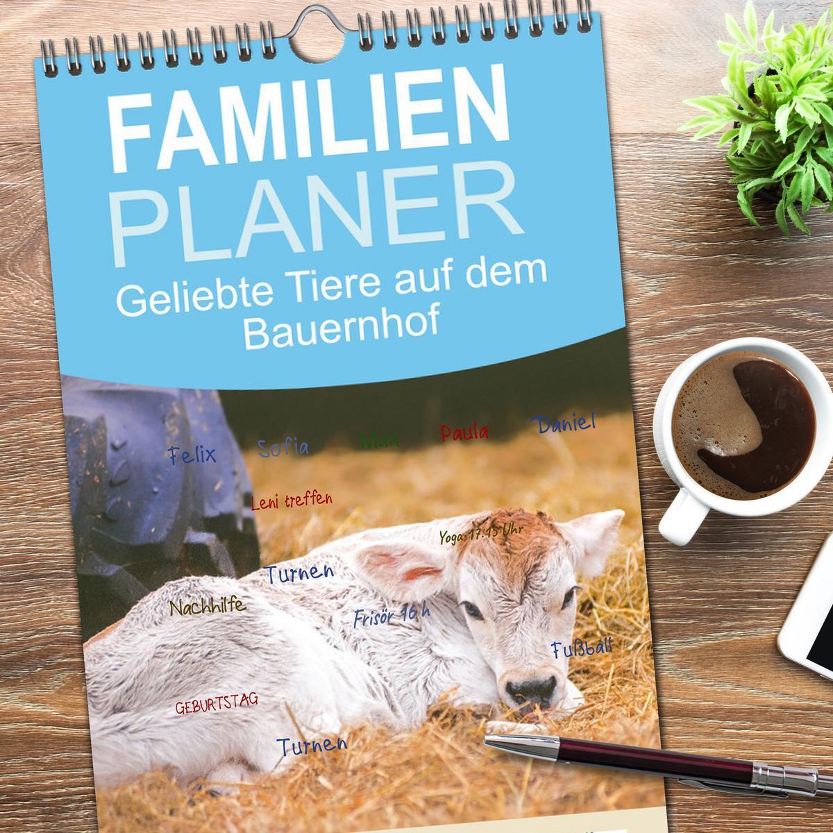 Bild: 9783457102916 | Familienplaner 2025 - Geliebte Tiere auf dem Bauernhof mit 5...