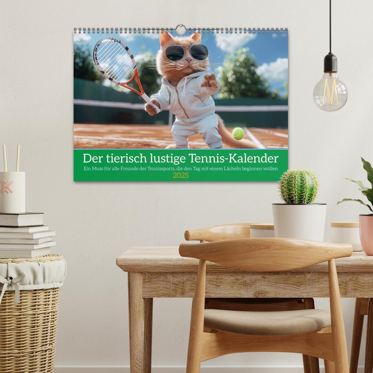 Bild: 9783457180495 | Der tierisch lustige Tennis-Kalender (Wandkalender 2025 DIN A3...