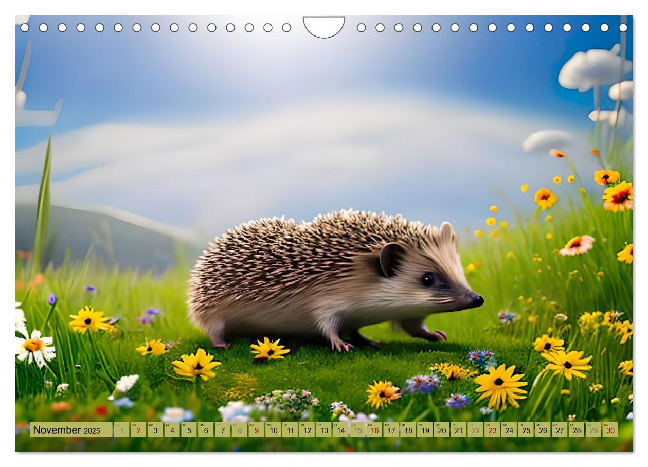 Bild: 9783383868696 | Igel-Abenteuer (Wandkalender 2025 DIN A4 quer), CALVENDO...