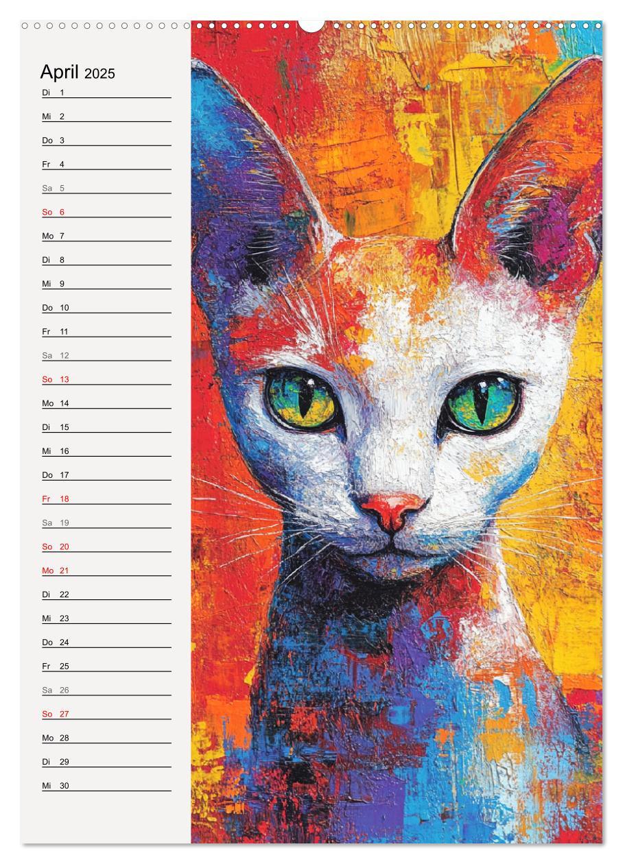 Bild: 9783457211977 | Katzenportraits. Moderne Samtpfoten-Kunst (Wandkalender 2025 DIN A2...