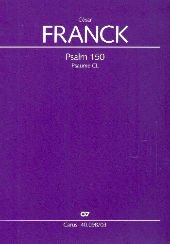 Cover: 9790007061609 | Psalm 150 | Besetzung: Coro SATB. Text Französisch-Deutsch-Latein