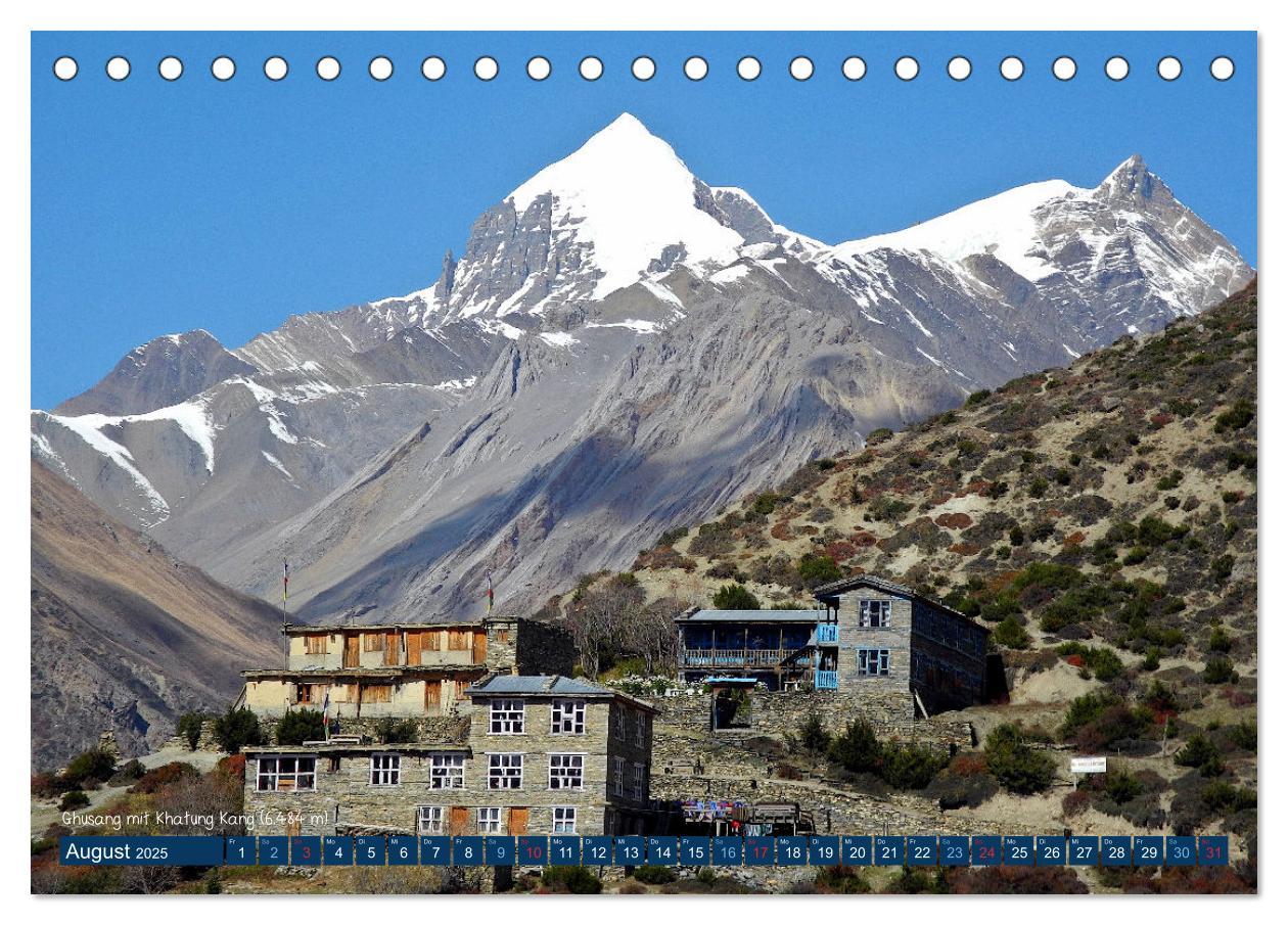 Bild: 9783435036875 | Der Annapurna Trek (Tischkalender 2025 DIN A5 quer), CALVENDO...