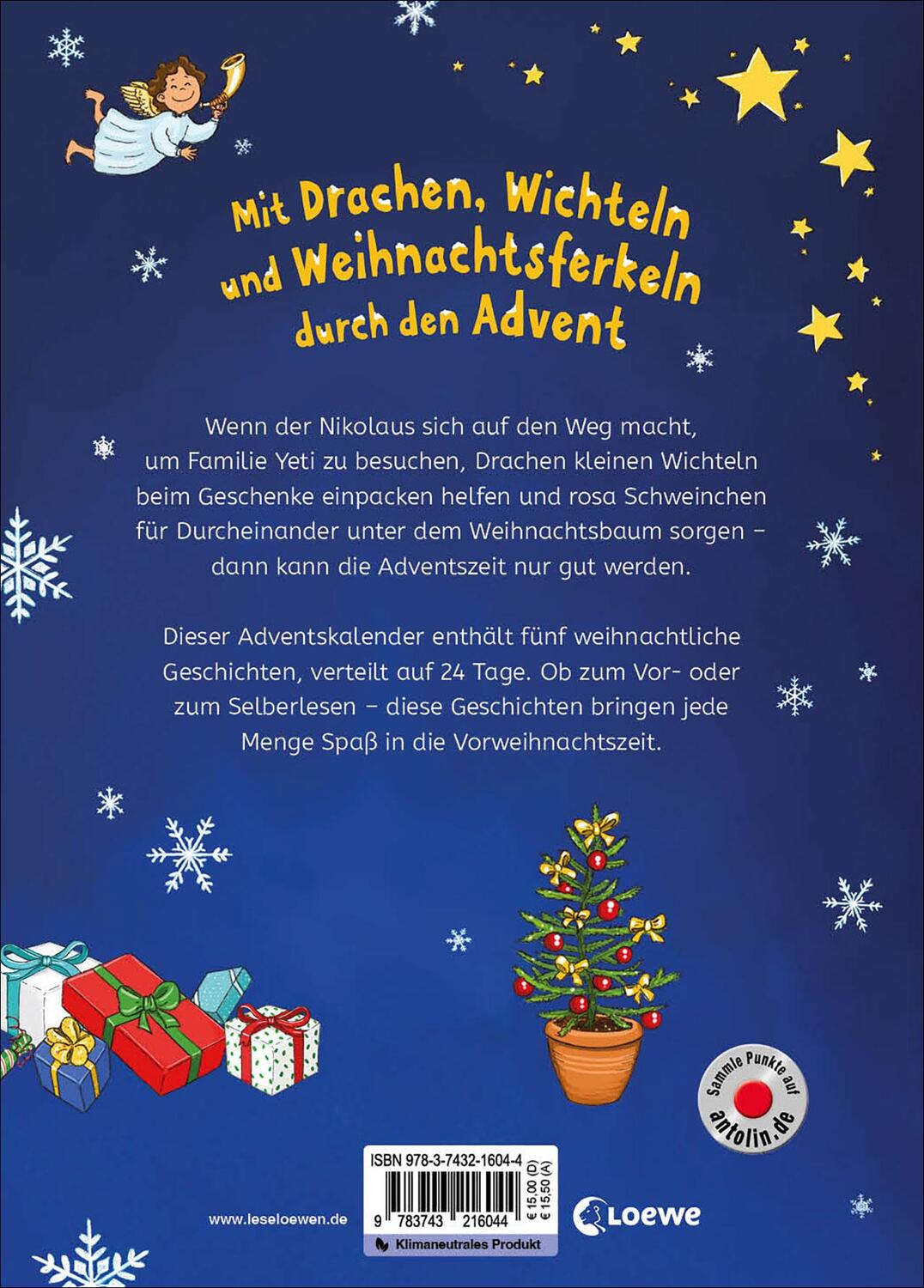 Rückseite: 9783743216044 | Leselöwen-Adventskalender für Erstleser | Eva Hierteis (u. a.) | Buch