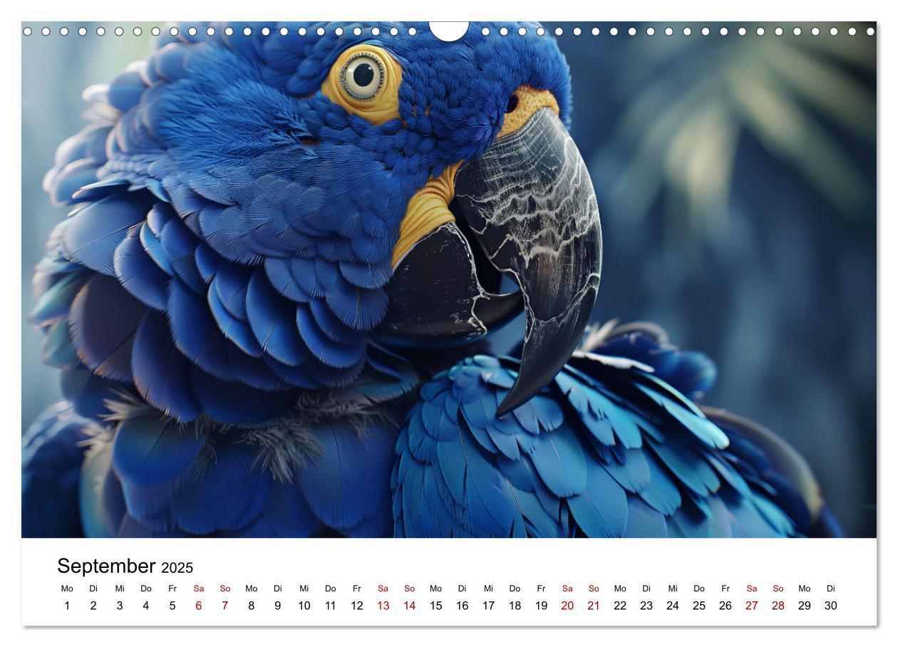 Bild: 9783383795084 | Papageien - Farbenfrohe Paradiesvögel (Wandkalender 2025 DIN A3...