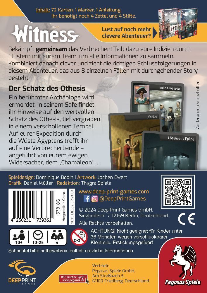 Bild: 4250231739361 | Witness Der Schatz des Othesis (Deep Print Games) | Spiel | 57818G