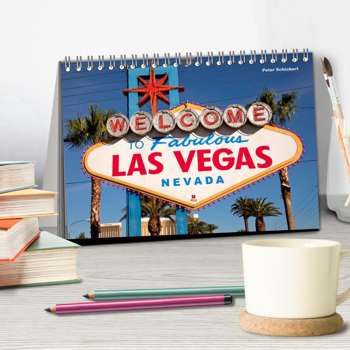 Bild: 9783435719297 | Las Vegas (Tischkalender 2025 DIN A5 quer), CALVENDO Monatskalender