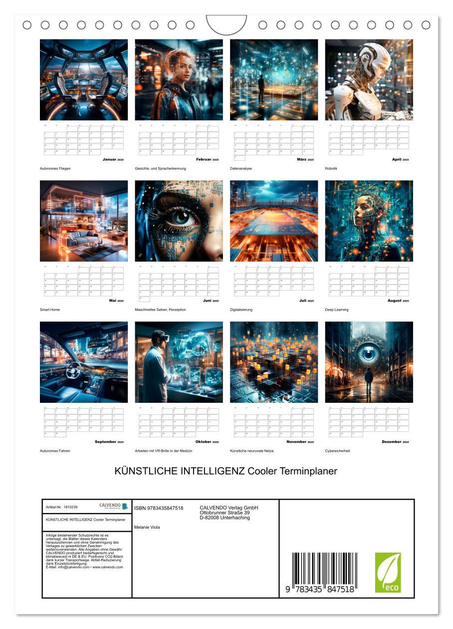 Bild: 9783435847518 | KÜNSTLICHE INTELLIGENZ Cooler Terminplaner (Wandkalender 2025 DIN...
