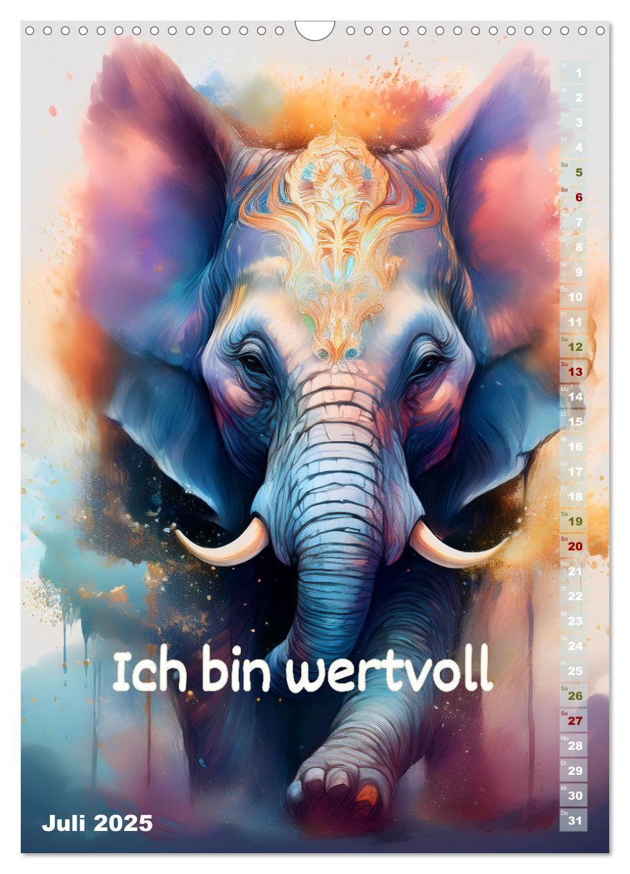 Bild: 9783457164464 | Ich bin stark - Ein tierischer Affirmationskalender (Wandkalender...