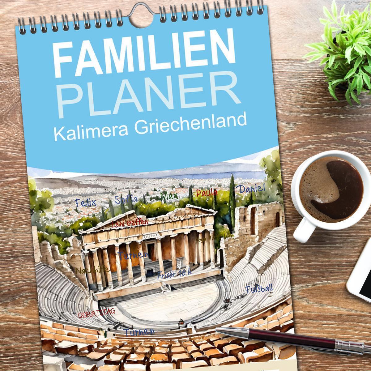 Bild: 9783457190609 | Familienplaner 2025 - Kalimera Griechenland mit 5 Spalten...