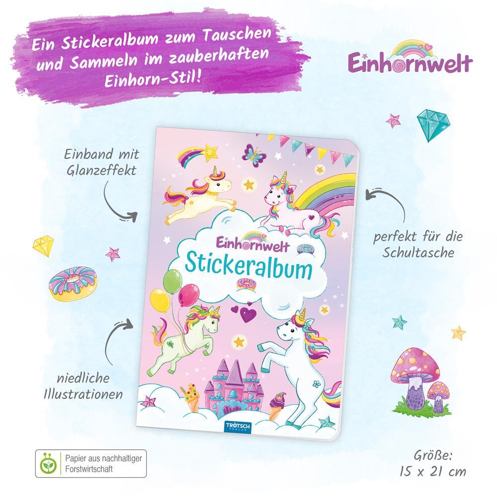 Bild: 4251901508089 | Trötsch Mein Stickeralbum Einhornwelt Stickerbuch | Album zum Sammeln