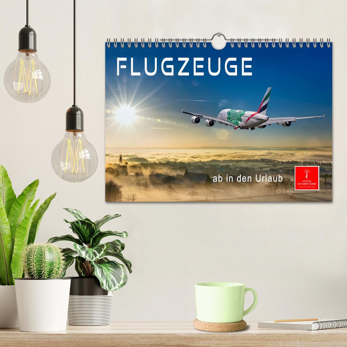 Bild: 9783383964039 | Flugzeuge - ab in den Urlaub (Wandkalender 2025 DIN A4 quer),...