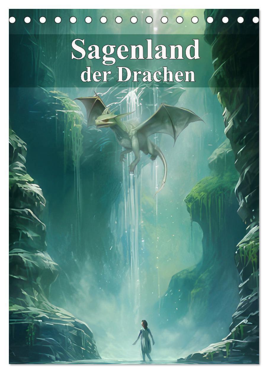 Cover: 9783435852475 | Sagenland der Drachen (Tischkalender 2025 DIN A5 hoch), CALVENDO...