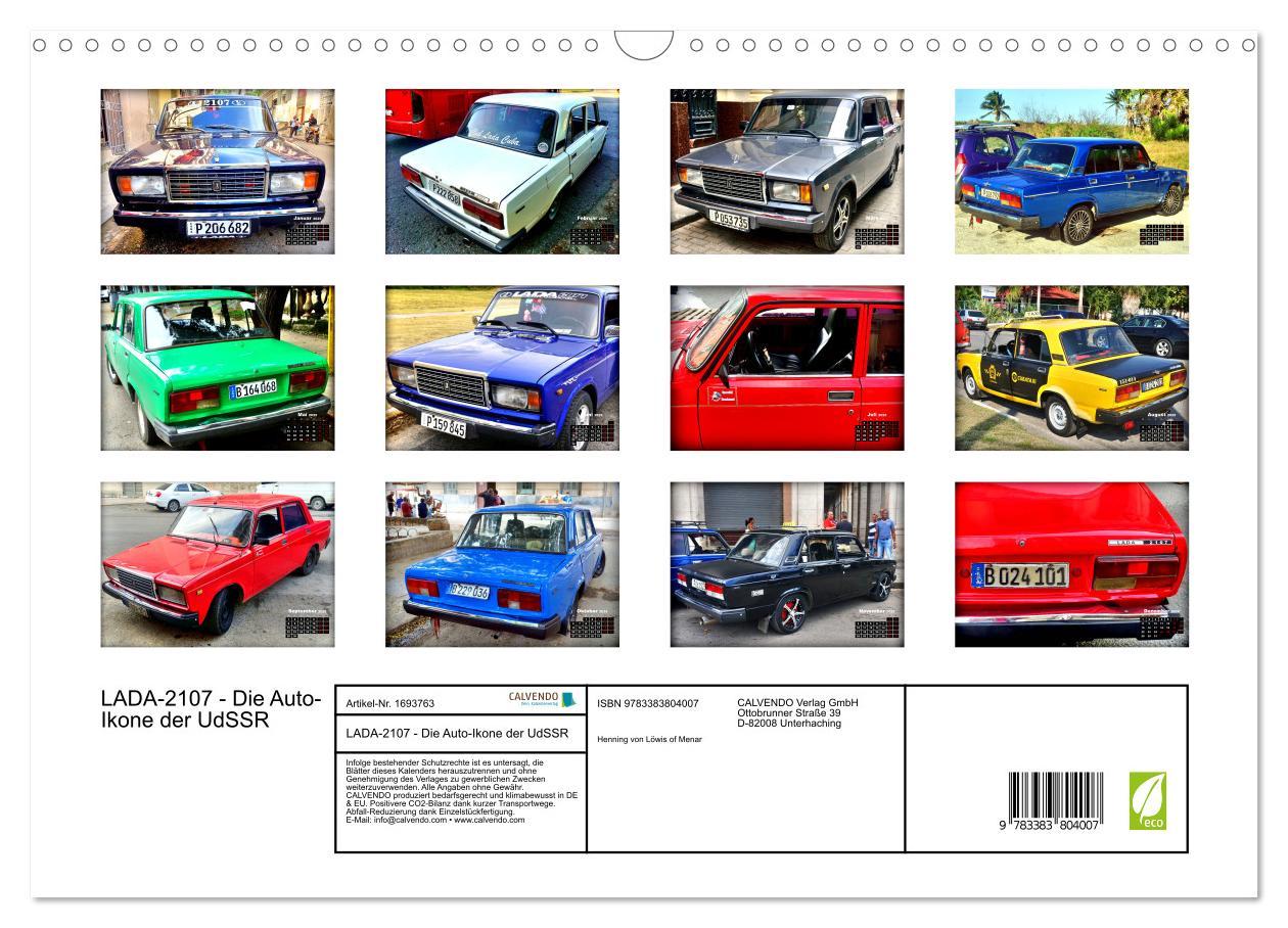 Bild: 9783383804007 | LADA-2107 - Die Auto-Ikone der UdSSR (Wandkalender 2025 DIN A3...