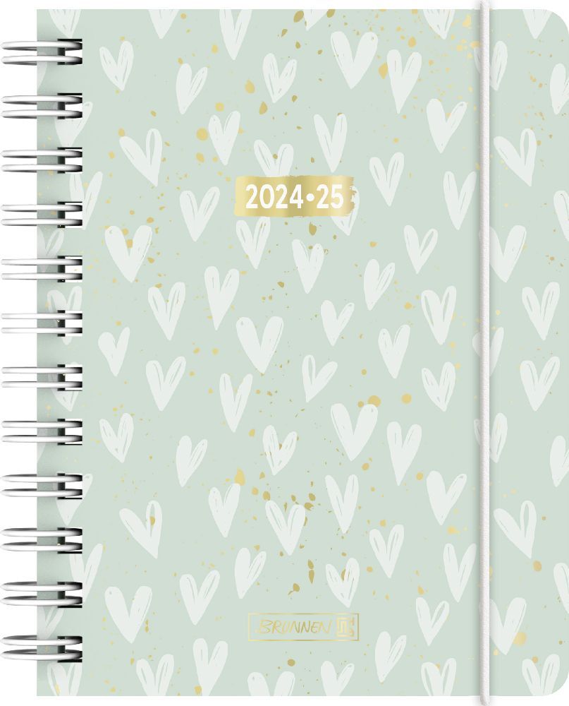 Cover: 4061947118889 | BRUNNEN Schülerkalender 2024/2025 "Hearts", 1 Seite = 1 Tag, A6,...