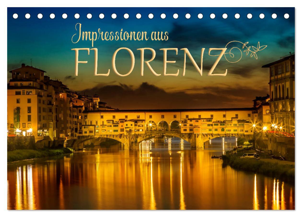 Cover: 9783435455393 | Impressionen aus FLORENZ (Tischkalender 2025 DIN A5 quer), CALVENDO...