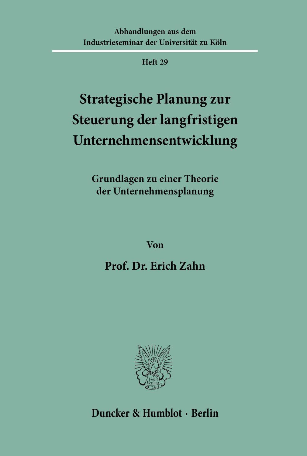 Cover: 9783428045181 | Strategische Planung zur Steuerung der langfristigen...