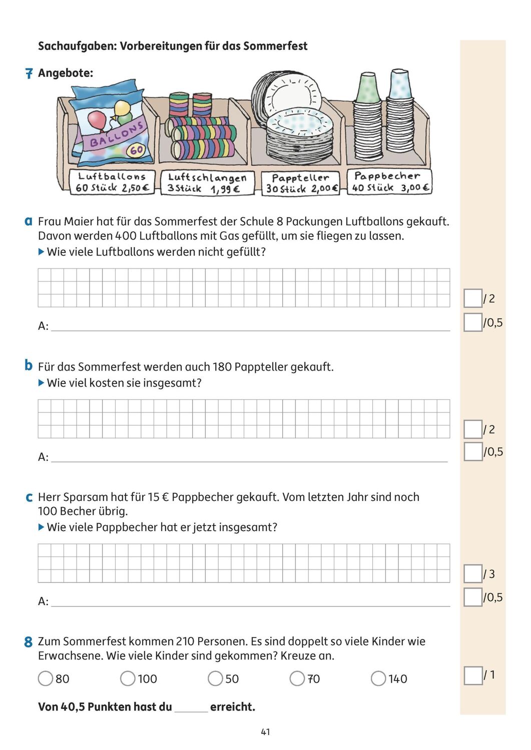 Bild: 9783881000833 | Tests in Mathe - Lernzielkontrollen 3. Klasse | Agnes Spiecker | 80 S.