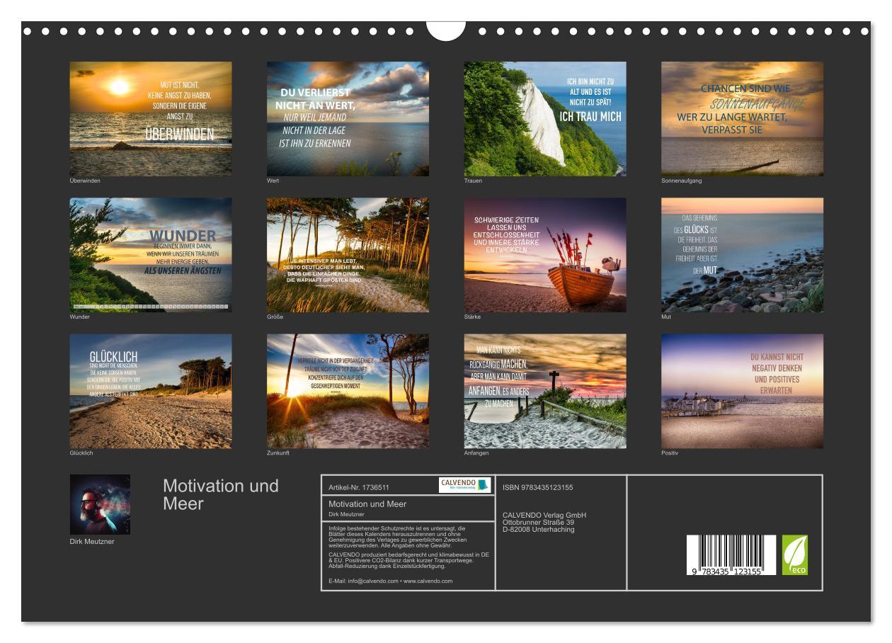 Bild: 9783435123155 | Motivation und Meer (Wandkalender 2025 DIN A3 quer), CALVENDO...