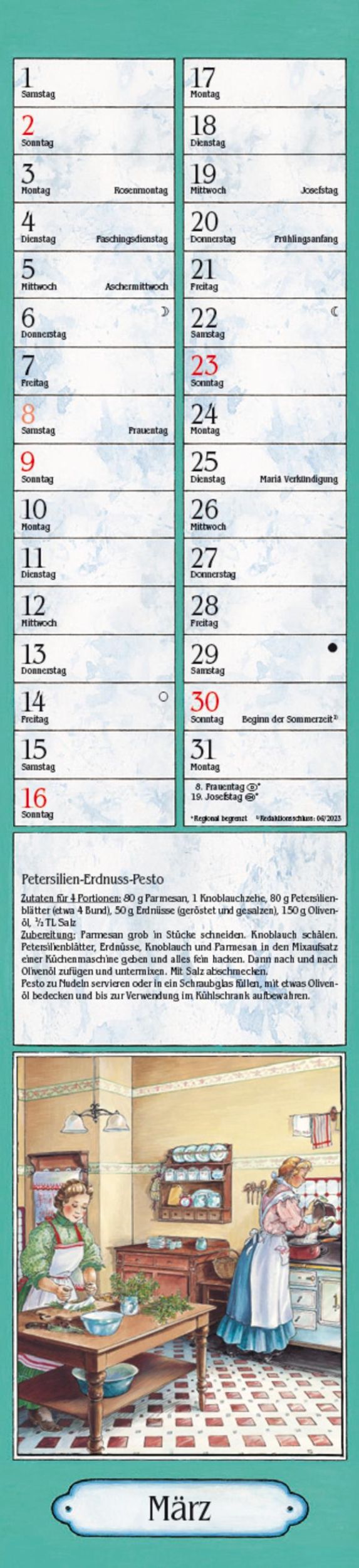 Bild: 9783731879503 | Aus Großmutters Küche Langplaner 2025 | Verlag Korsch | Kalender