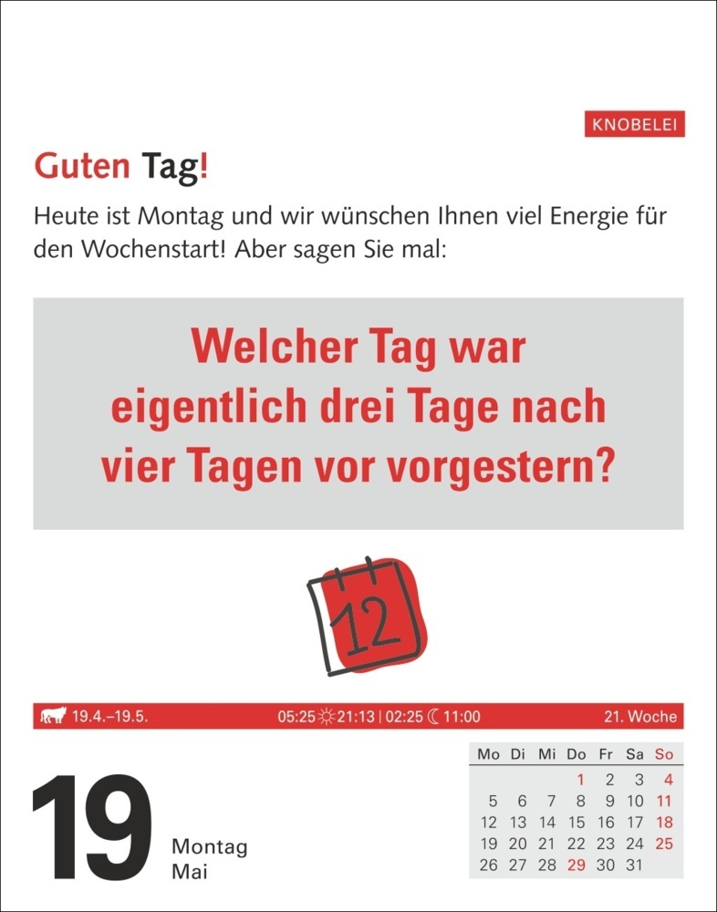 Bild: 9783840033797 | Meyers Grips-Gymnastik Tagesabreißkalender 2025 - Das tägliche...