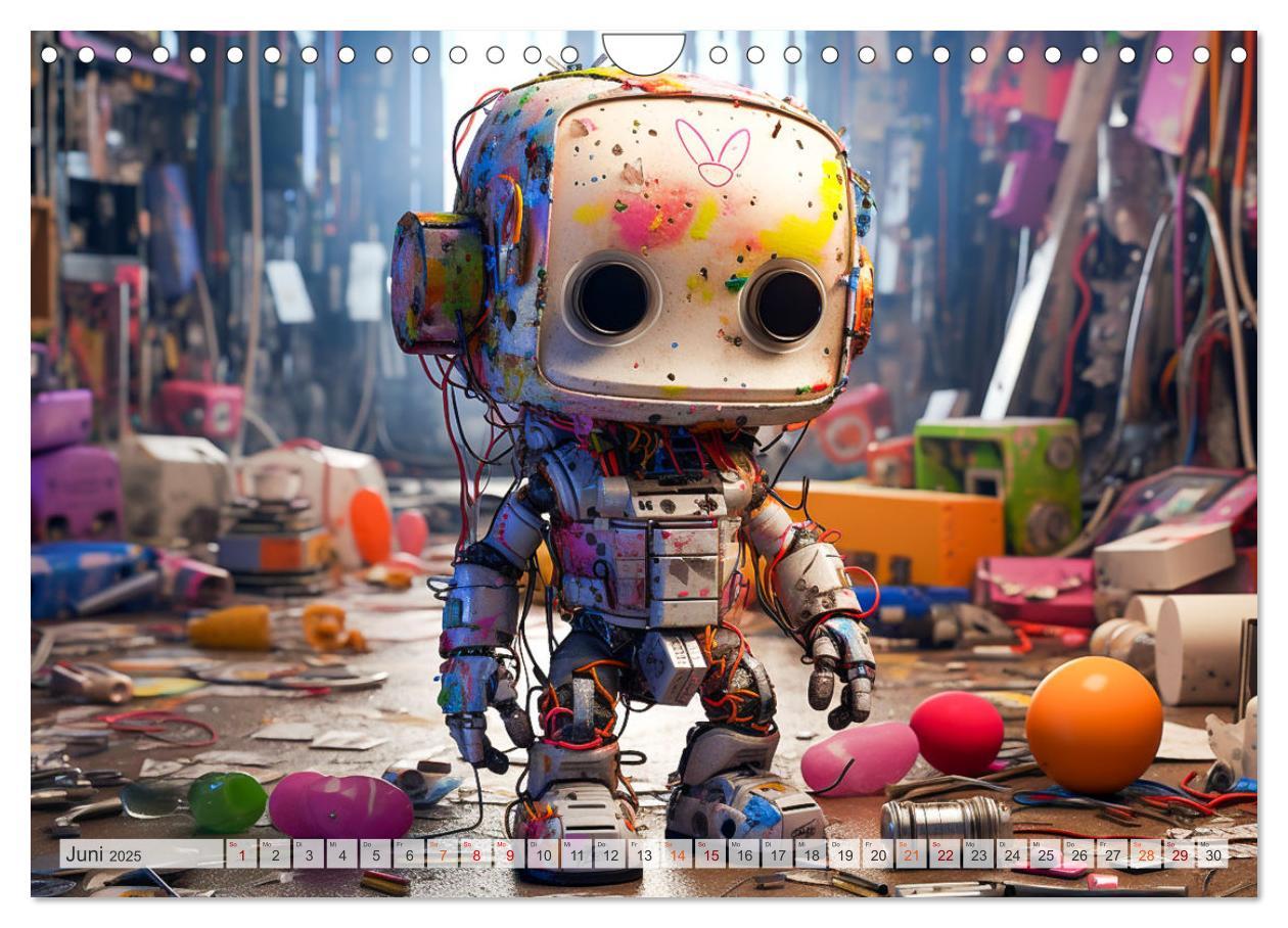 Bild: 9783383854224 | Die Welt der kleinen Robots (Wandkalender 2025 DIN A4 quer),...