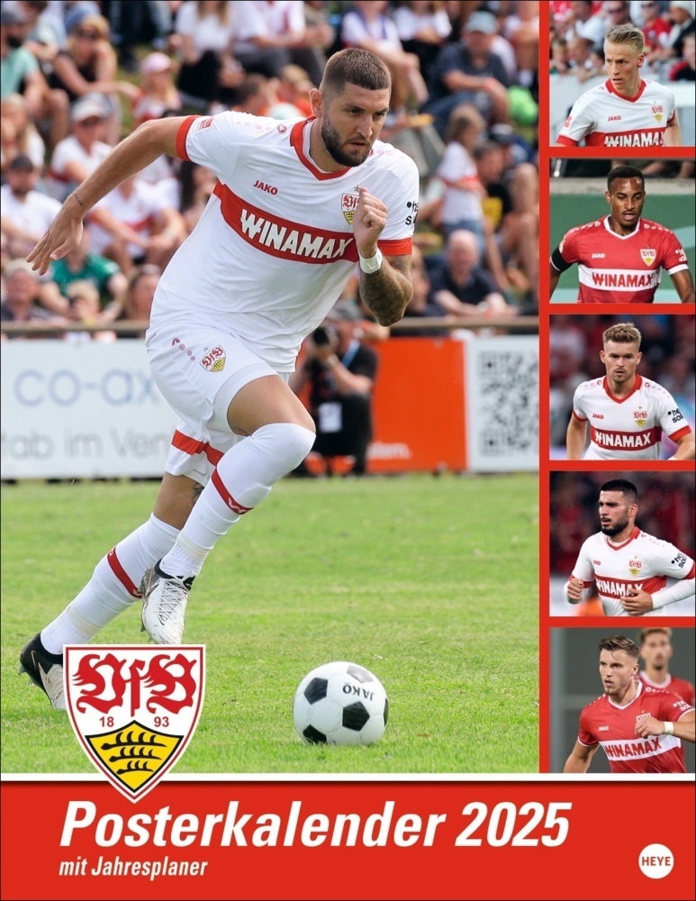 Cover: 9783756405404 | VfB Stuttgart Posterkalender 2025 | Kalender | Spiralbindung | 15 S.