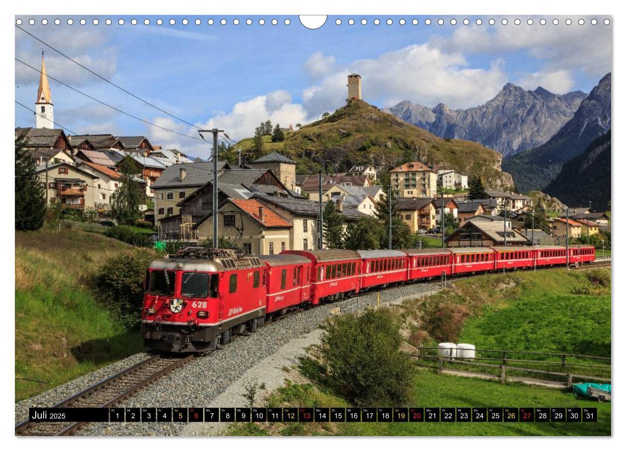 Bild: 9783435570645 | Rhätische Bahn 2025 (Wandkalender 2025 DIN A3 quer), CALVENDO...