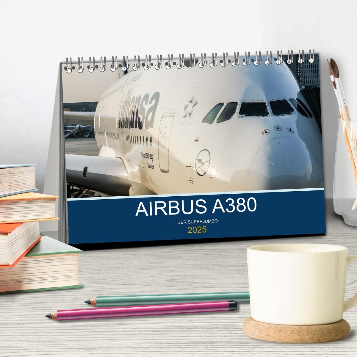 Bild: 9783435021284 | Airbus A380 Superjumbo 2025 (Tischkalender 2025 DIN A5 quer),...