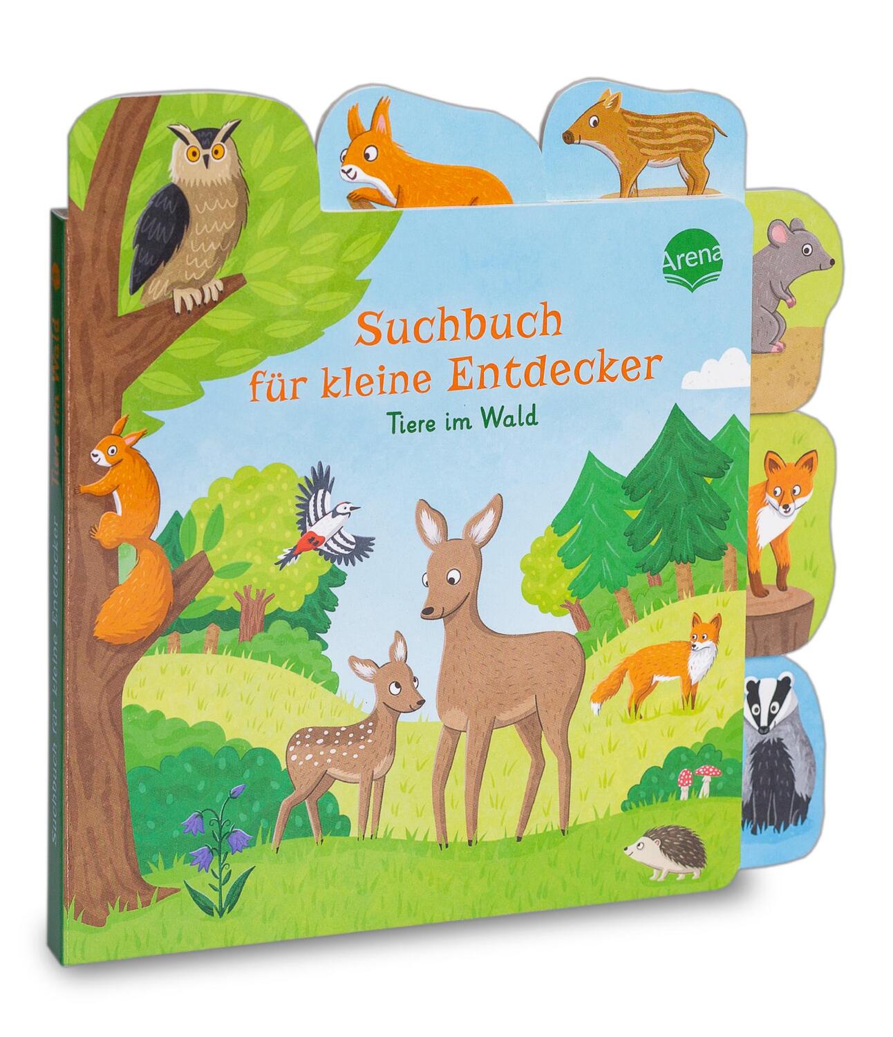 Cover: 9783401719962 | Suchbuch für kleine Entdecker. Tiere im Wald | Sandra Kissling | Buch