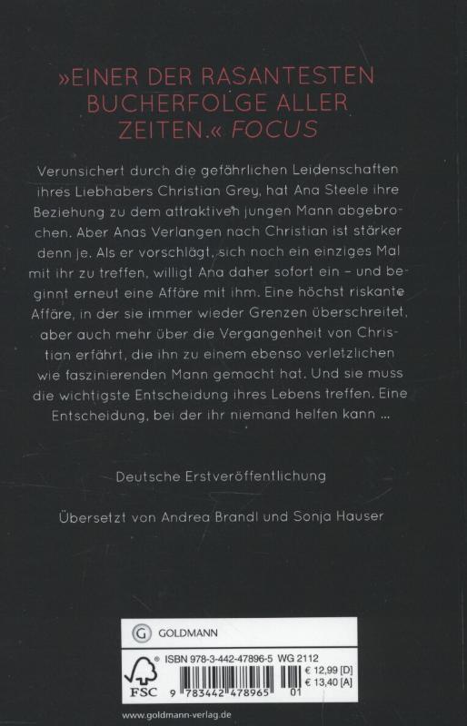 Rückseite: 9783442478965 | Shades of Grey 02. Gefährliche Liebe | Roman | E L James | Taschenbuch