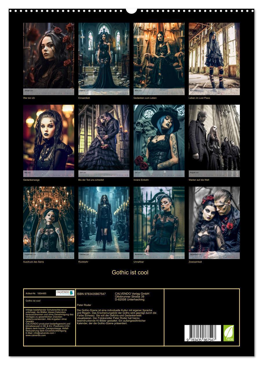 Bild: 9783435867547 | Gothic ist cool (hochwertiger Premium Wandkalender 2025 DIN A2...