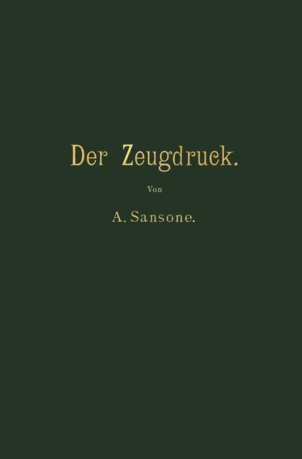 Cover: 9783642505683 | Der Zeugdruck | B. Pick (u. a.) | Taschenbuch | Paperback | viii