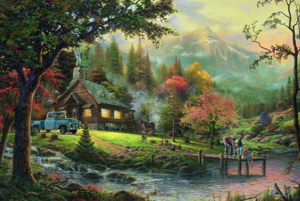 Bild: 4001504584658 | Thomas Kinkade, Idylle am Fluss, 500 Teile | Spiel | Deutsch | 2013