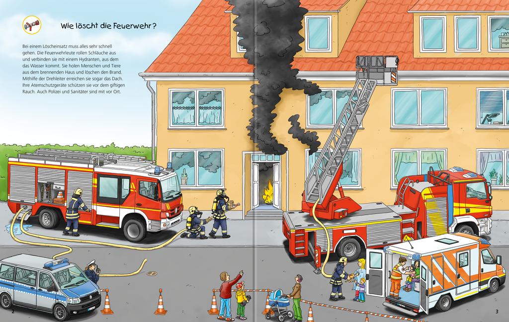 Bild: 9783473326785 | Wieso? Weshalb? Warum? Stickerheft: Feuerwehr | Niklas Böwer | Buch