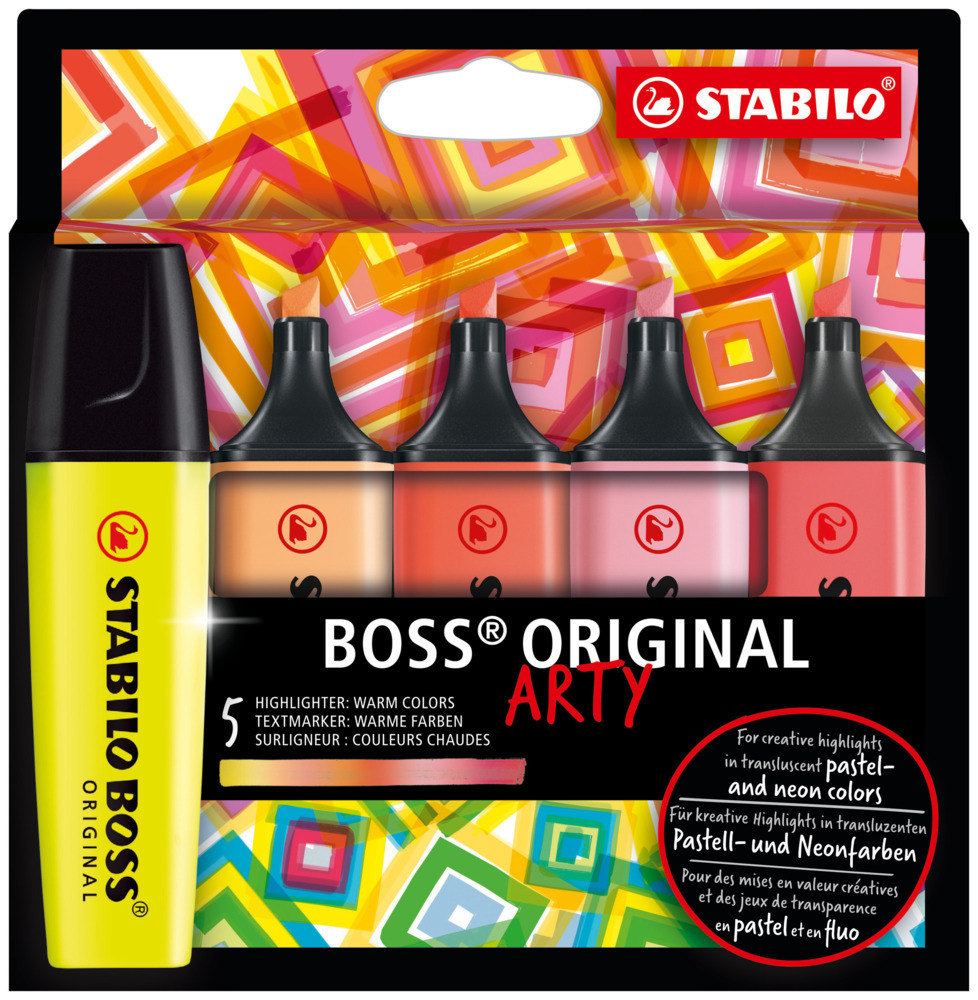 Cover: 4006381577724 | STABILO BOSS ORIGINAL 5er Etui warme Farben ARTY | Stück | In Karton