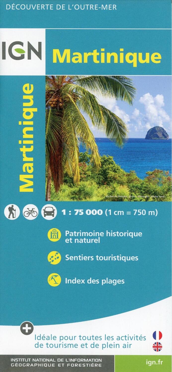 Cover: 9782758546603 | La Martinique 1:75 000 | (Land-)Karte | IGN Länderkarten | Französisch