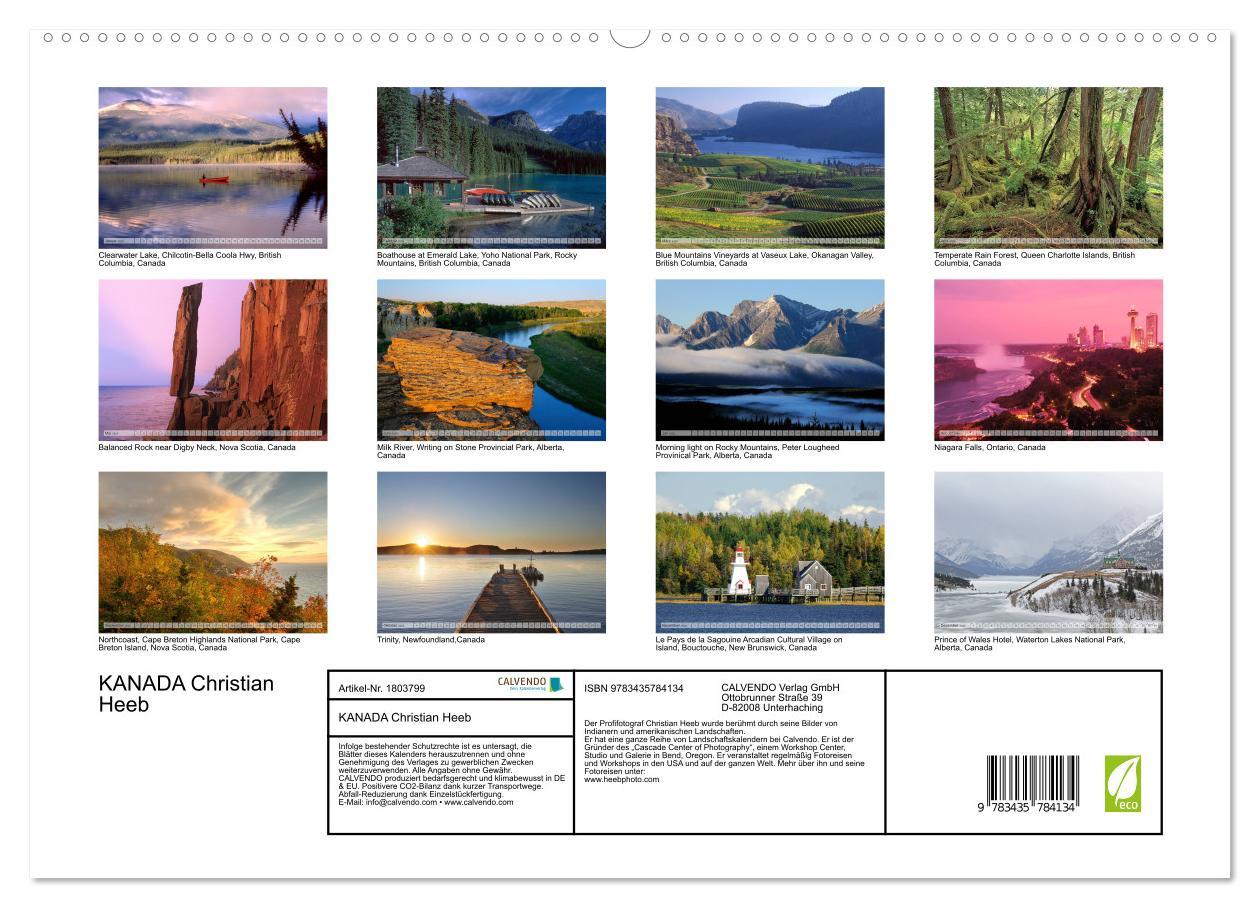 Bild: 9783435784134 | KANADA Christian Heeb (hochwertiger Premium Wandkalender 2025 DIN...