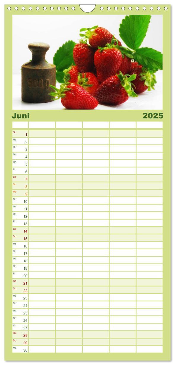 Bild: 9783457125977 | Familienplaner 2025 - Frische Früchte mit 5 Spalten (Wandkalender,...