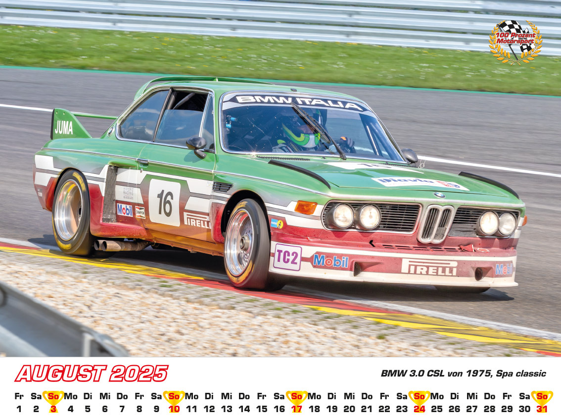 Bild: 9783948794743 | BMW im Rennsport Kalender 2025 | Frank Pommer | Kalender | Deutsch