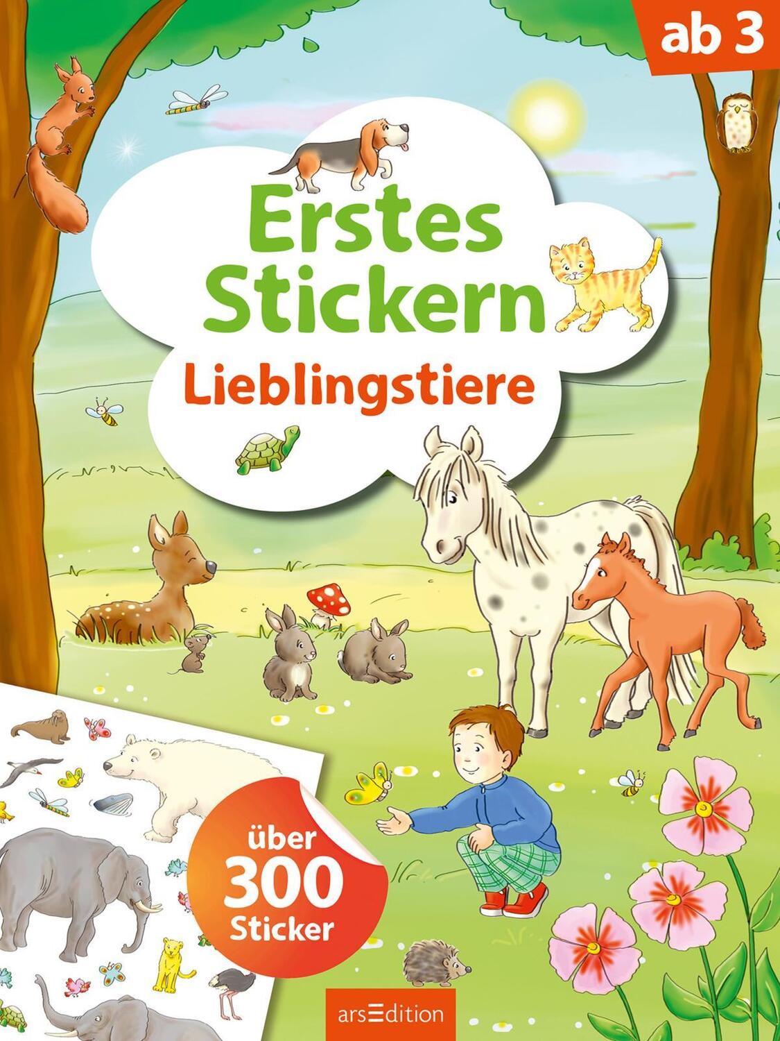 Bild: 9783845829050 | Erstes Stickern Lieblingstiere | Über 300 Sticker | Taschenbuch | 2019