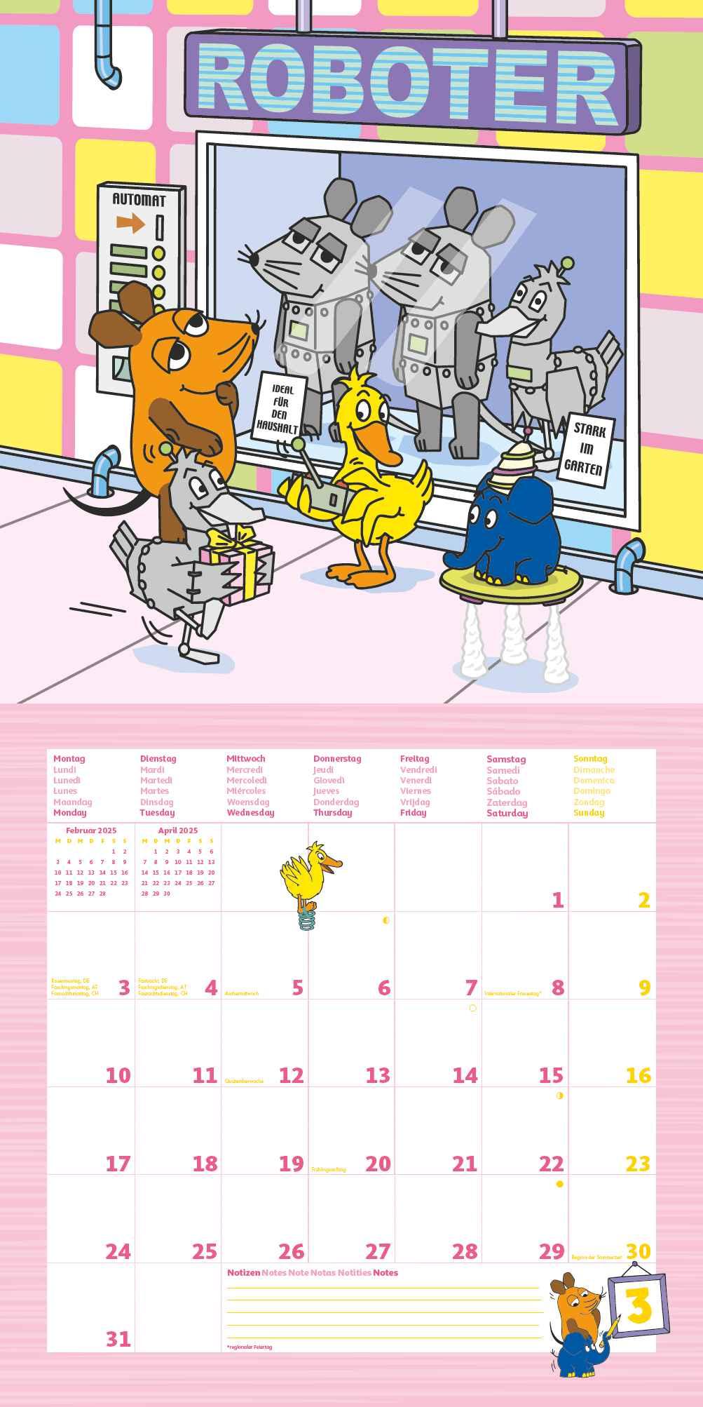 Bild: 4251732343965 | Die Maus 2025 - Broschürenkalender 30x30 cm (30x60 geöffnet) -...