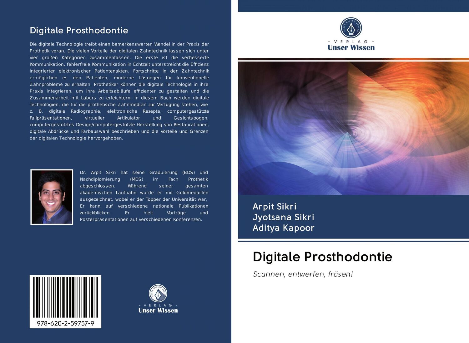 Cover: 9786202597579 | Digitale Prosthodontie | Scannen, entwerfen, fräsen! | Sikri (u. a.)