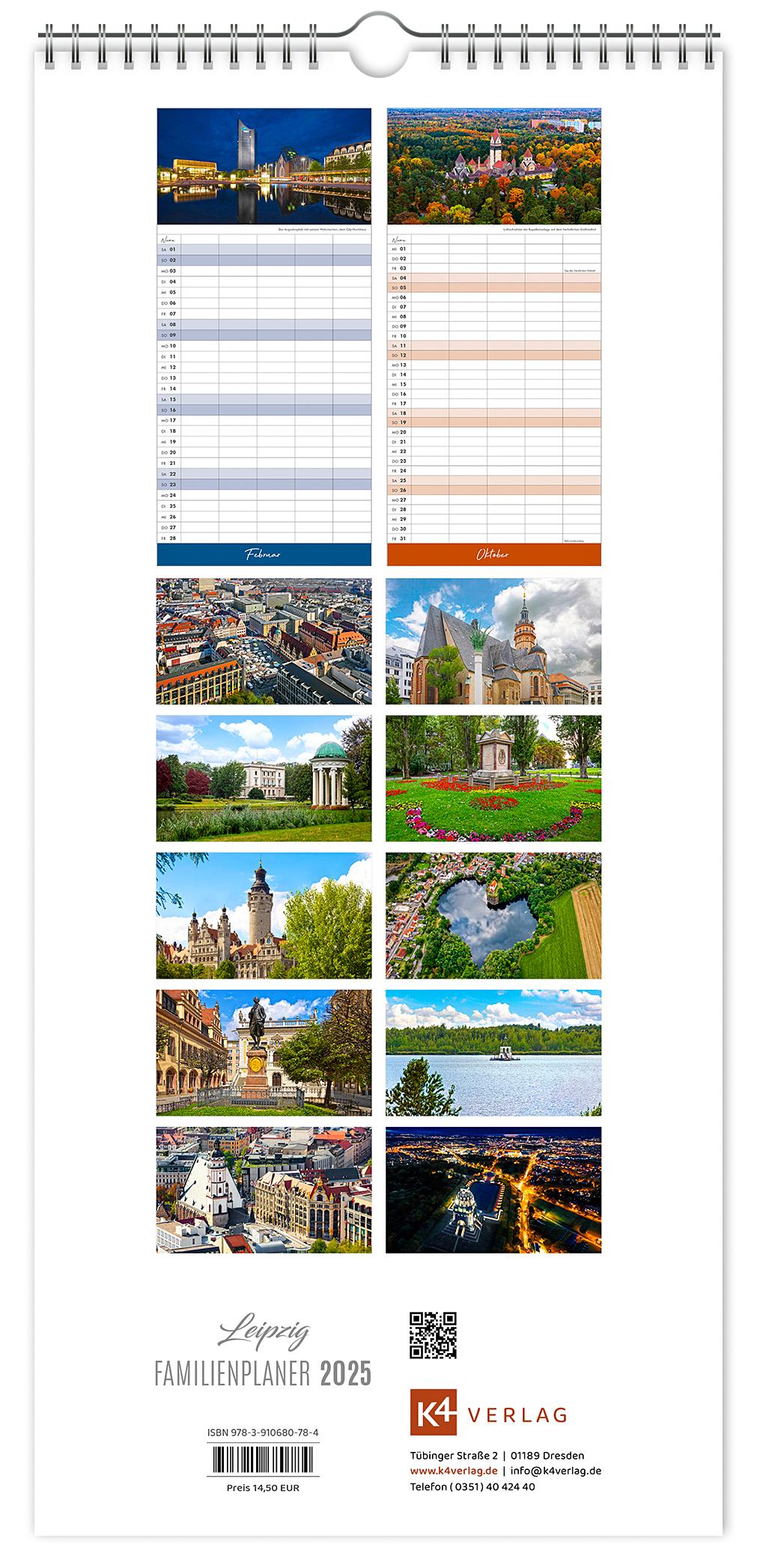 Bild: 9783910680784 | Kalender Familienplaner Leipzig 2025 | K4 Verlag (u. a.) | Kalender